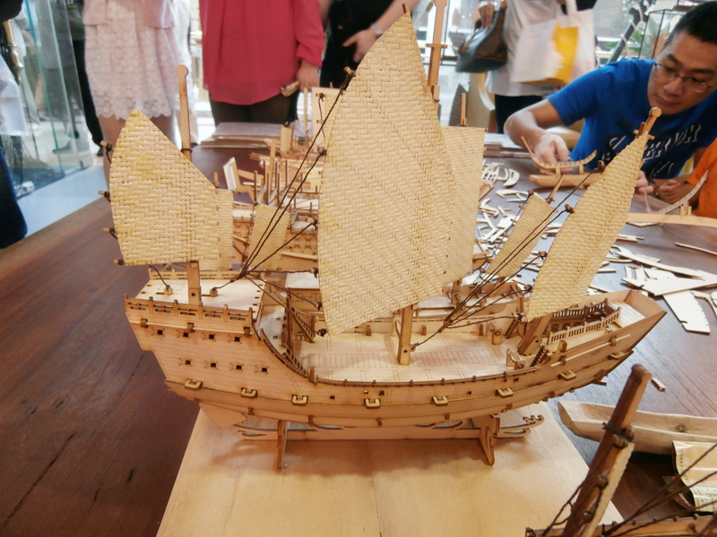 Wooden bark china sail boat Fujian ships Wooden bark model kit(China 