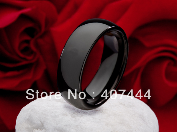 Free Shipping Buy Cheap Price USA Hot Selling 8MM BLACK DOME CLASSIC TUNGSTEN HIS OR HERS