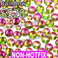 SS20 4.6-4.8mm, Rainbow non hotfix FlatBack Rhinestones,1440pcs/bag glass loose Nail Art crystals glitters DIY stones