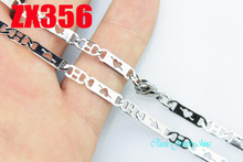 4 mm 316L stainless steel necklace Cupid shape lamellar chain fashion  women man chains 20pcs ZX356