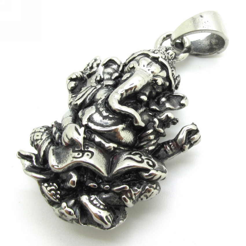 Punk-Mens-Fashion-Jewelry-Gift-Cool-Biker-Silver-Elephant-Buddha-India ...