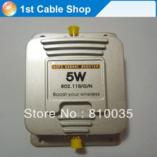 Free shipping&wholesale 1PCS/lot 5W Wifi Wireless Broadband Amplifier Router 2.4Ghz Power Range Signal Booster