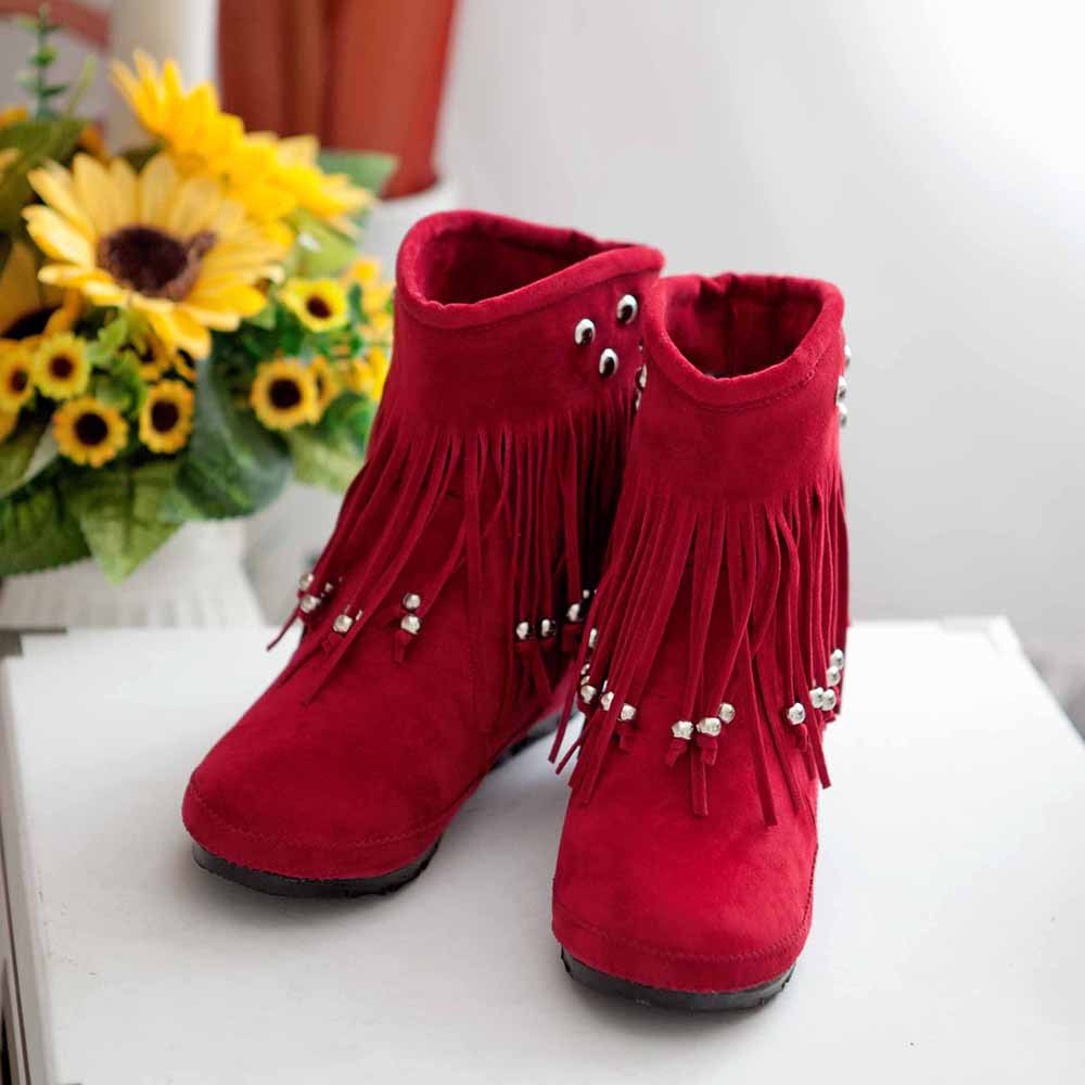 Big size US 4 12 2013 New Arrived Pointed Toe flat Slip On Tassel Faux suede