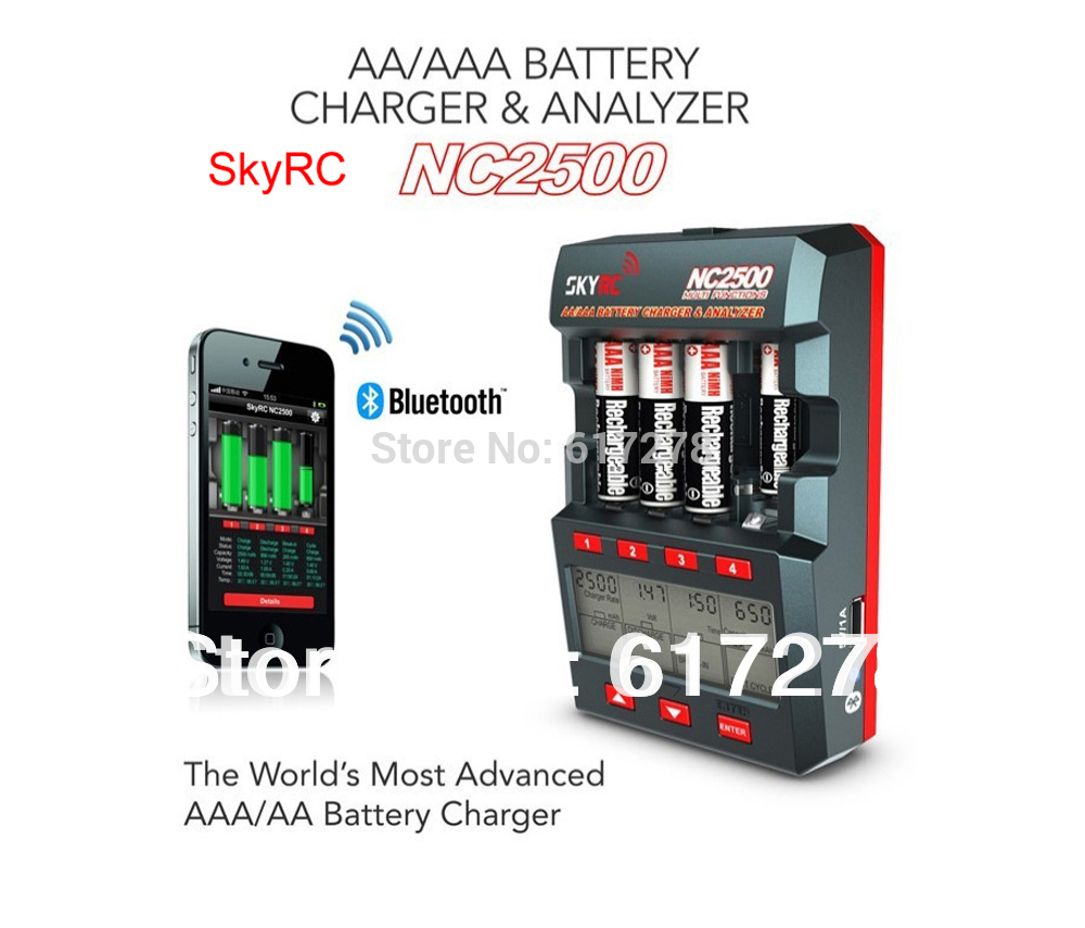 Newest SKYRC NC2500 Charger Bluetooth version Smartphone charging LCD display seven bottons charging charger Free shipping