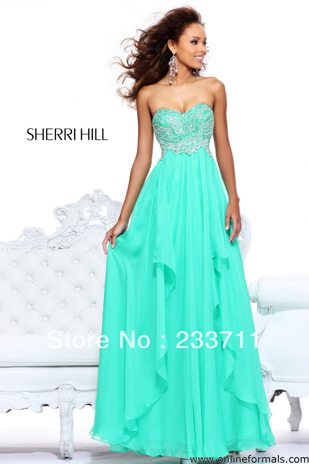 mint green prom dress