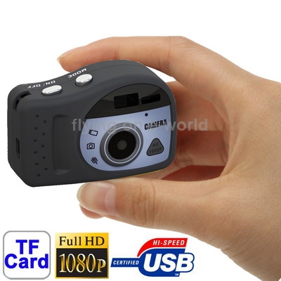 Free Shipping T7000 Black 1080P Mini Digital Camera Mini DV 3 0 Mega Pixels Support TF