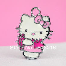  K95b 2015 Fashion hot Style 10pcs Alloy Hello Kitty Cupid Charms Pendants 
