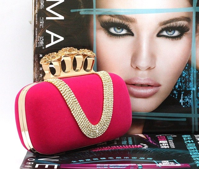 New arrival 2014 gold ring bag fashion high quality evening bag