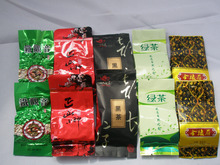 Chinese tea package free mail bring pleasant feeling Ten pack five different flavors free shopping