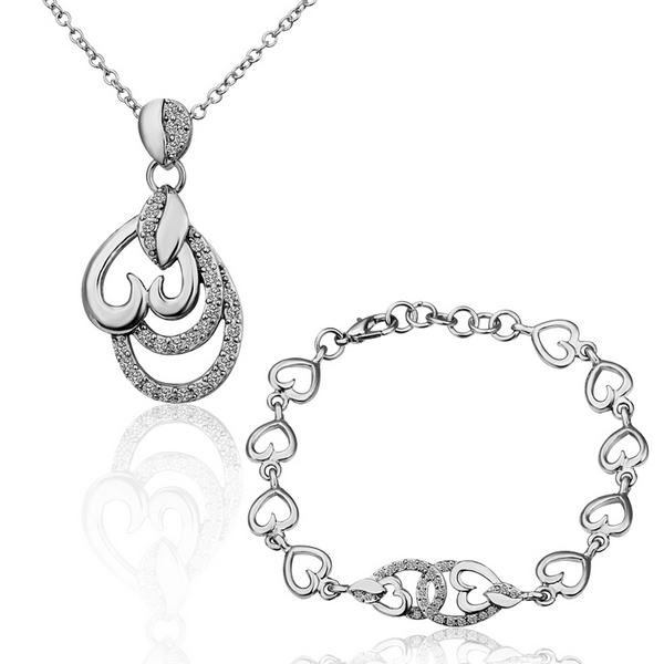 S210-18K-White-Gold-Plated-Health-Wedding-Jewelry-Sets-Nickel-Free ...
