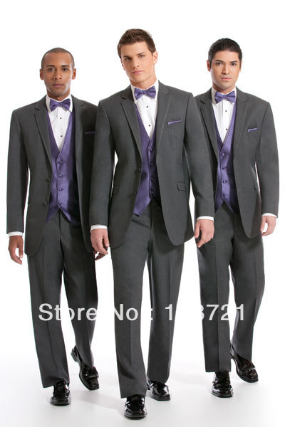 Wedding suit for groom and groomsmen