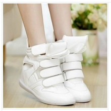 wholesale Hot sale 2013 New arrival women snakers casual shoes hidden wedge sneakers leopard sneakers free