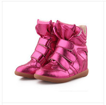 wholesale Hot sale 2013 New arrival women snakers casual shoes hidden wedge sneakers leopard sneakers free