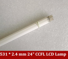 Free shipping Supper Light CCFL 531 2 4 mm 24 LCD Backlight Lamp 10pcs lot by