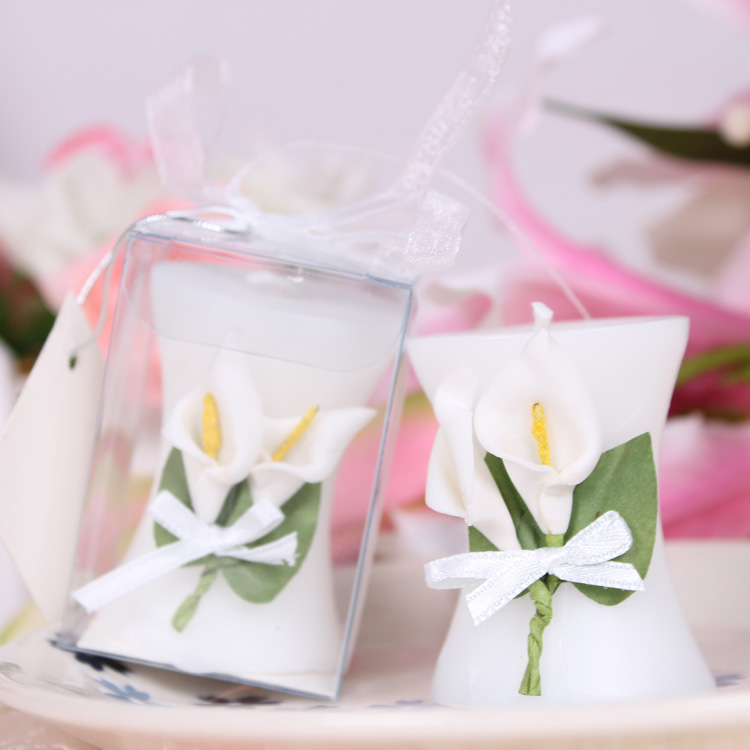 Personalized wedding candle flowers