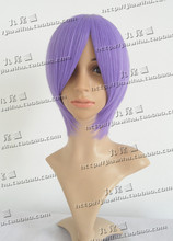 Supernova African Harajuku Style Cosplay Costume Halloween Party Wigs Purple Short Straight Synthetic Men’s Hair Full lace Wigs