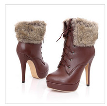 wholesale 2013 new high-heels women boots platform black vintage ankle boots fashion women boots free shipping size34-39