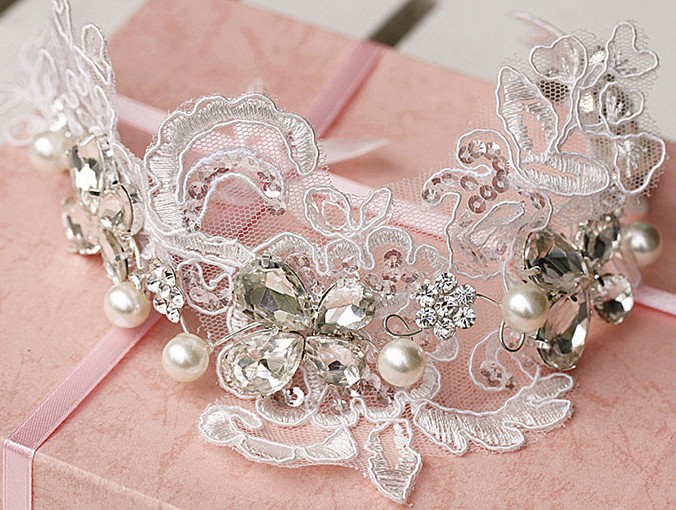 Lace Crown    for Flower Pageant flower crown quinceanera Headdress Quinceanera Accessories Headband