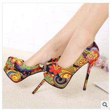 wholesale 2014 new fashion style womens high heels shoes platform women spring sexy shoes ladies pumps free shipping size35-39