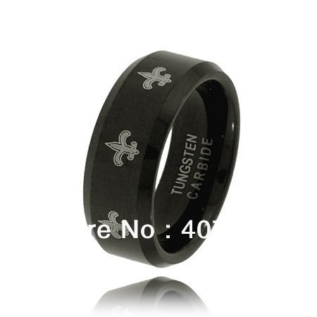 ... Fit Mens Fleur De Lis Black Tungsten Carbide HisHer Wedding Band Ring ... Fit Mens Fleur De Lis Black Tungsten Carbide HisHer Wedding Band Ring