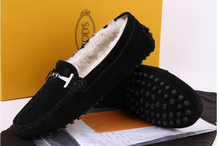 Wool Moccasins women’s shoes winter thermal cotton-padded shoes genuine leather snow fur shoes casual shoes flats