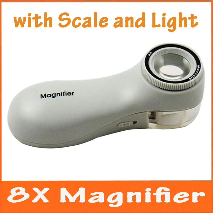 8X Zoom Adjustable Light Illuminated LED Repair Magnifier Drawing Loupe Stamp Collection Magnifying Glass with Lamp