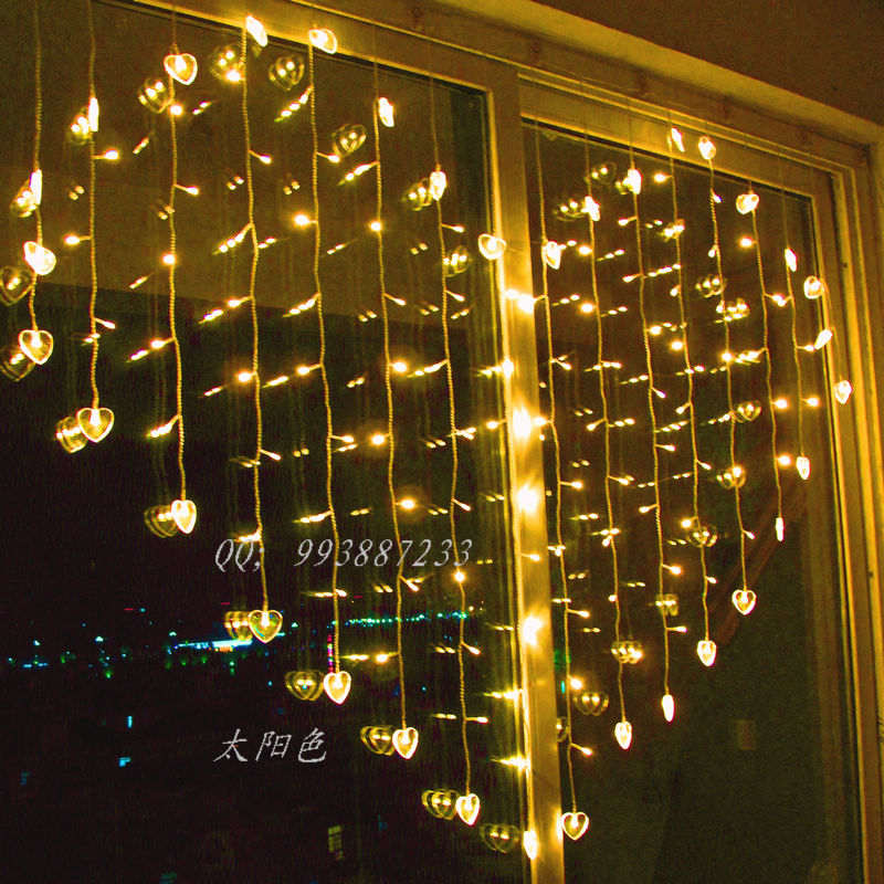 Lantern lamp window light window lights 2 meters love LED curtain string of lights Free shipping