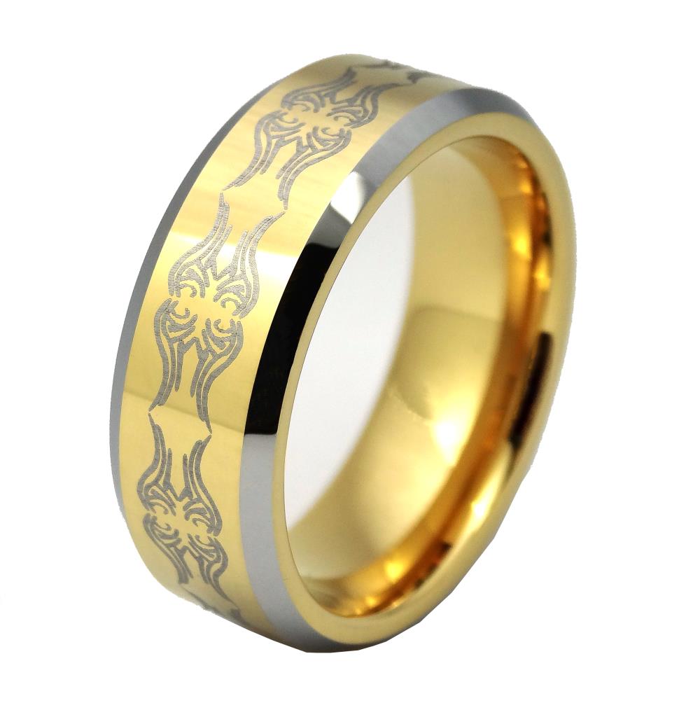 Ring 18K Gold Wedding Band Engagement Bridal Jewelry Size 6-13 ...