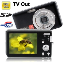 DC-E70 Black, 3.0 Mega Pixels 8X Zoom Digital Camera with 2.7 inch TFT LCD Screen, Support SD Card , TV out format: NTSC/PAL