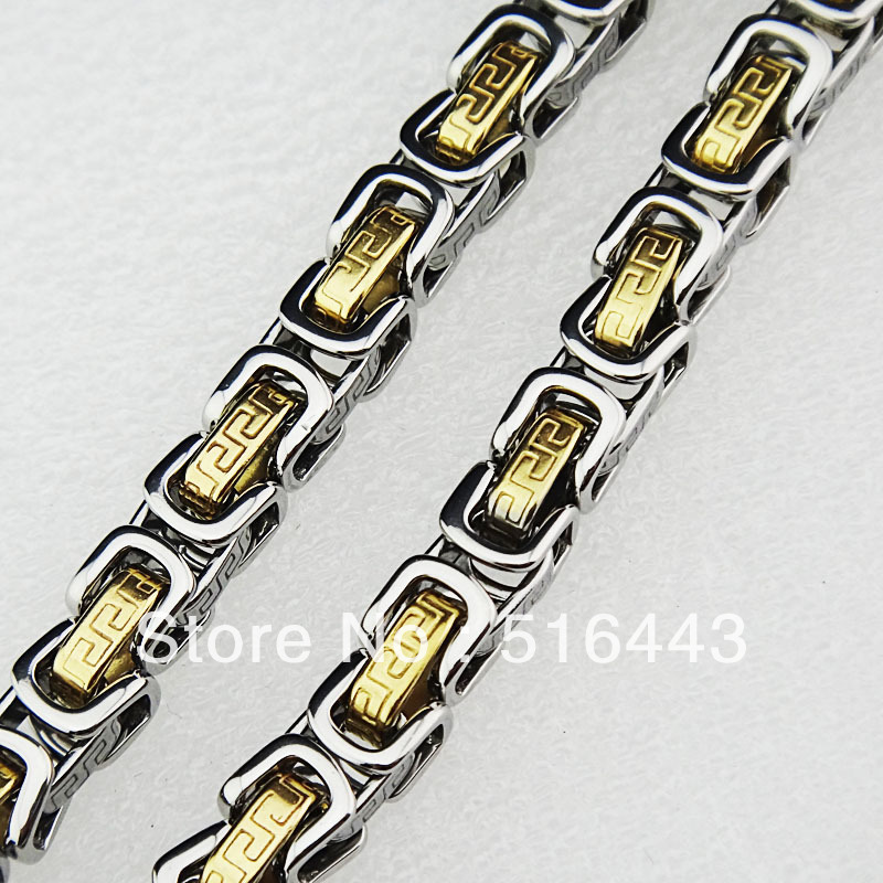Cool 316L Stainless Steel Women Mens Costume Silver Gold Necklace Fashion Jewelry New A 836