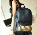 PU Leather Soft South Korea Style Solid Color Women Zipper Bag