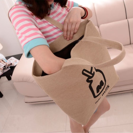 Fashion bag high quality hello milk bags women s handbag female big shoulder bag canvas bag