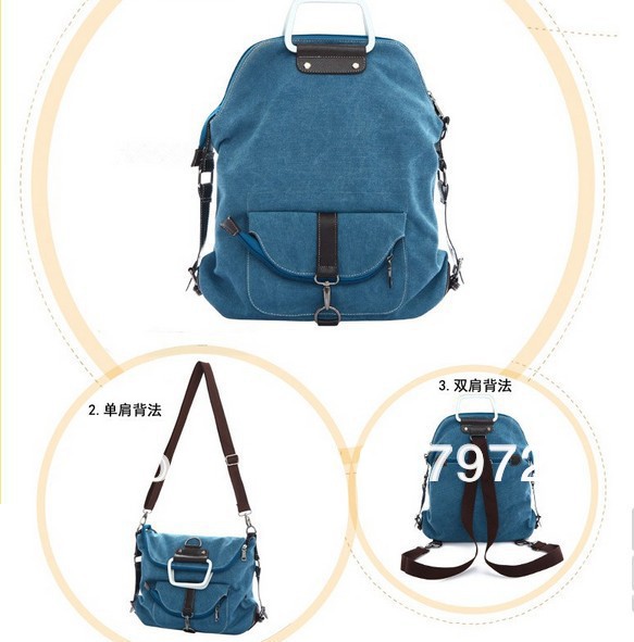 women s handbag female casual dual use canvas portable multi purpose bag messenger 3 different Style