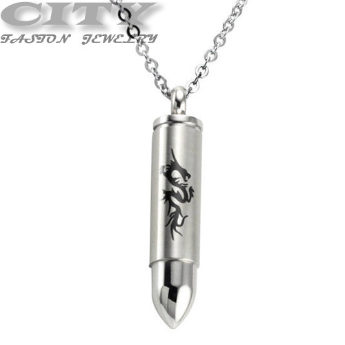 Wholesale free shipping Specials Europe Korea ornaments fashion jewelry steel bullet necklace gift for cool men