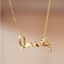 XS005 Min.order is $8 (mix order)Free Shipping! Wholesales!2013 Christmas Gift Gently Around A Heart Of Love Chic LOVE Necklace!