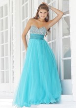 Amazing A-line Sweetheart Crystal Beading Floor-Length Tulle Dresses