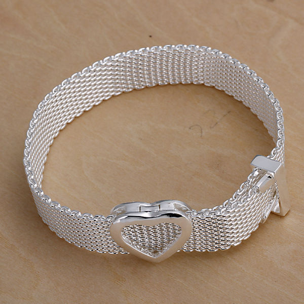 925-Sterling-Silver-Bracelet-Fashion-top-quality-Women-Men-Gift-Silver ...