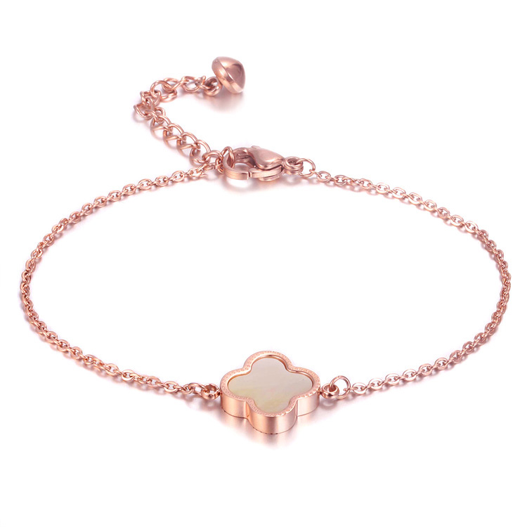 LB013 TOP quality honey Titanium Stainless steel bracelet rose gold plated bracelet female bracelet jewelry free
