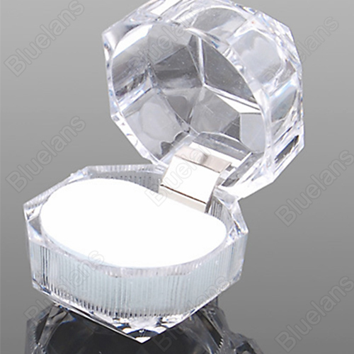 Wholesale Acrylic Ring Display Box Storage Organizer Gift Package Carrying Case Transparent Wholesale 1NHF