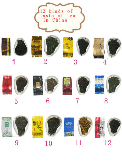 12 Different Flavor Famous Tea Chinese Tea Ginsen oolong TieGuangYin Milk oolong Dahongpao free shipping