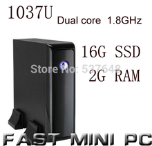mini pcs ITX Computer with Intel 1037U Dual Core 1.8GHz 2G RAM 16G SSD mini computer