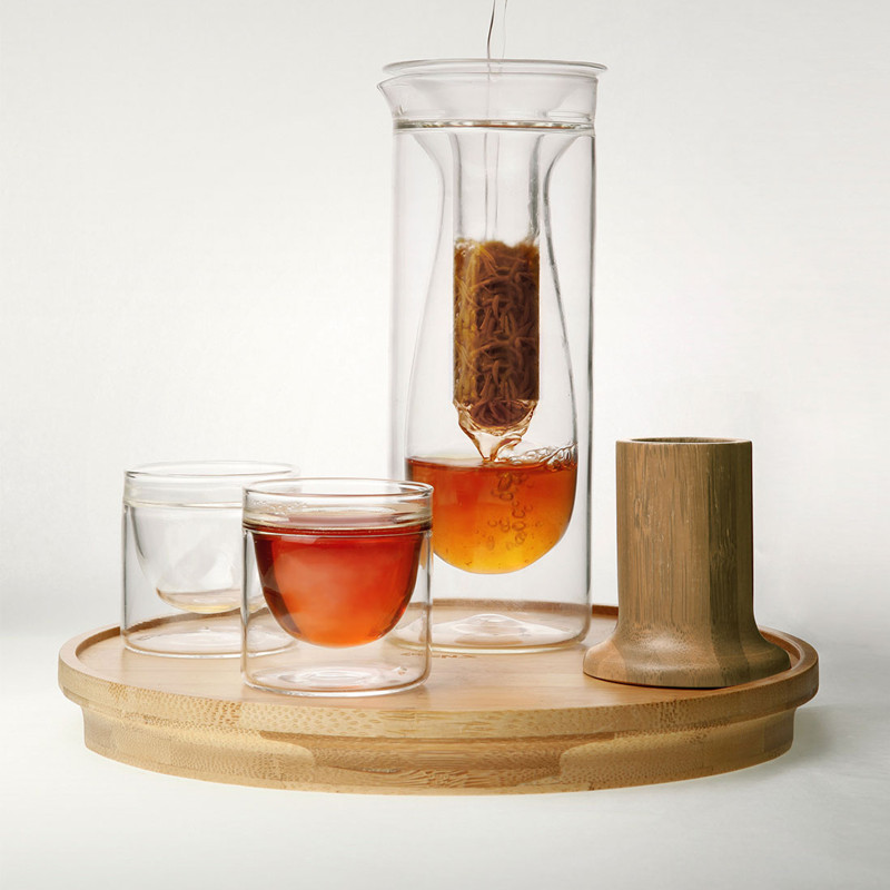 Zens tea glass tea set bamboo tea tray business gift