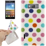 White and Colourful Dot Pattern TPU One Direction Adventure Time Celular Case for LG Optimus L7