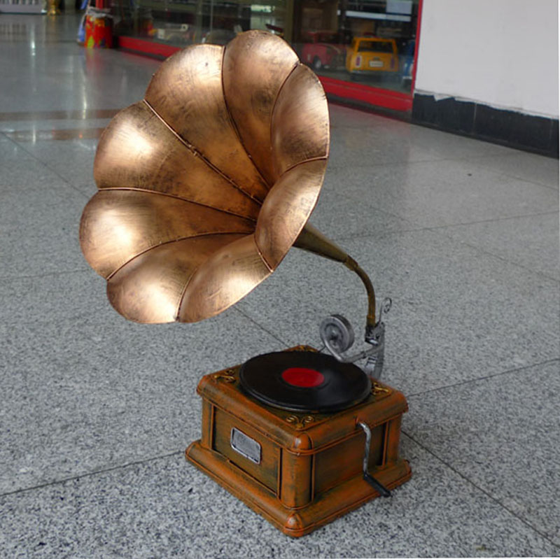  vintage graphophone vintage model decoration antique phonograph props
