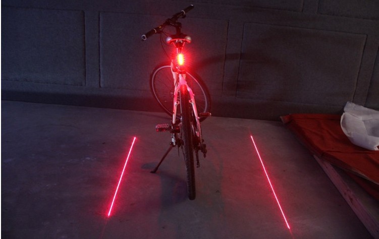 5pcs Lot Bicycle Cycling Laser Tail Light 2 Laser 5 LED Bike Safety Back Rear Led