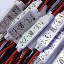 Free shipping 10pcs Lot dc 12 24V 3 Keys Mini Single Color led light Controller dimmers