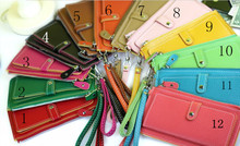 Free shipping 5pcs Sell like hot cakes multicolor into long female money zero wallet lady hand