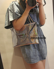 New Hologram Envelope Clutch Handbag Adjustable Chain Shoulder Bag IT BAG