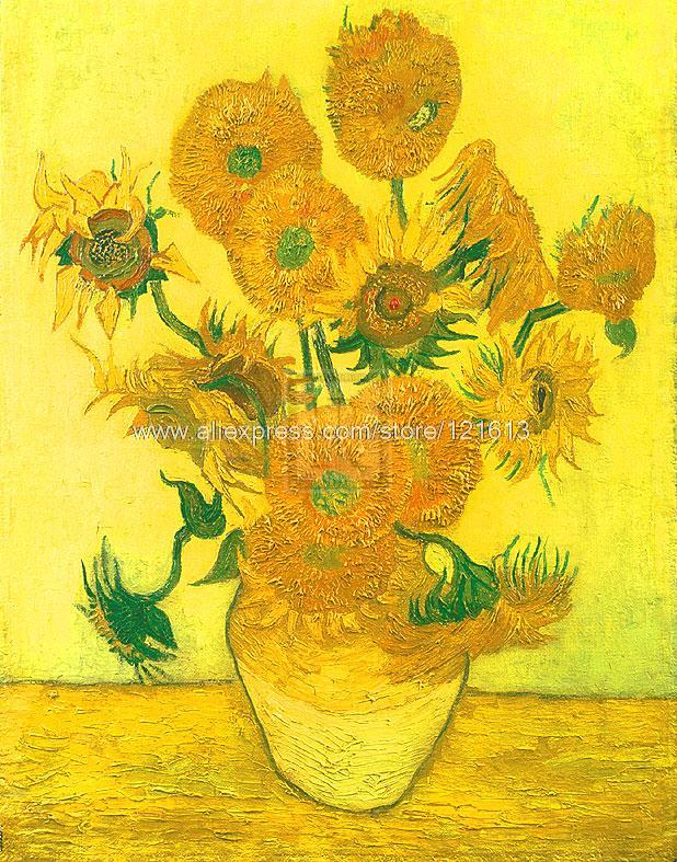 Vincent-Van-Gogh-Still-Life-font-b-Vase-b-font-With-Fifteen-Sunflowers ...