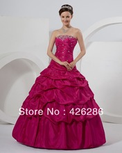 2013 New Elegant  A-Line Crystal Quinceanera Dresses Red Lace Up Back Dress Quinceanera Statin Size Custom